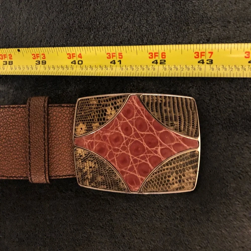 PRADA Leather Snake/Python Skin Style Belt - Picture 6 of 12